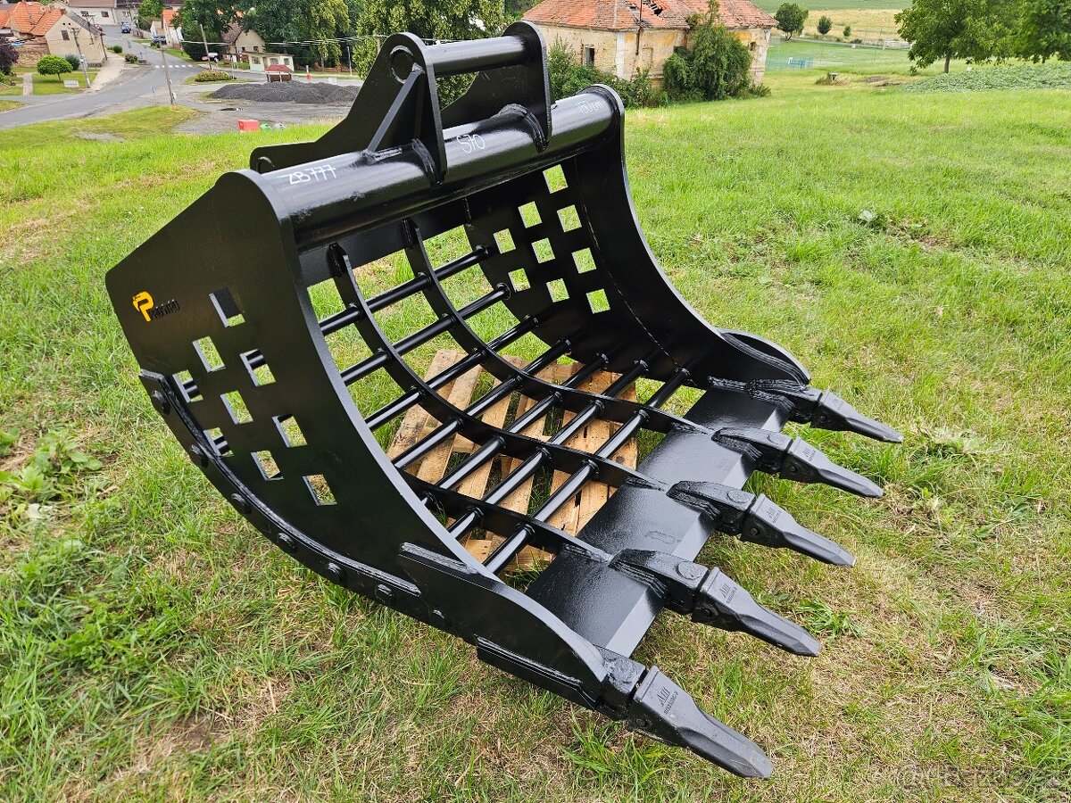 Prosévací lžíce se zuby, 150cm s upínáním S70