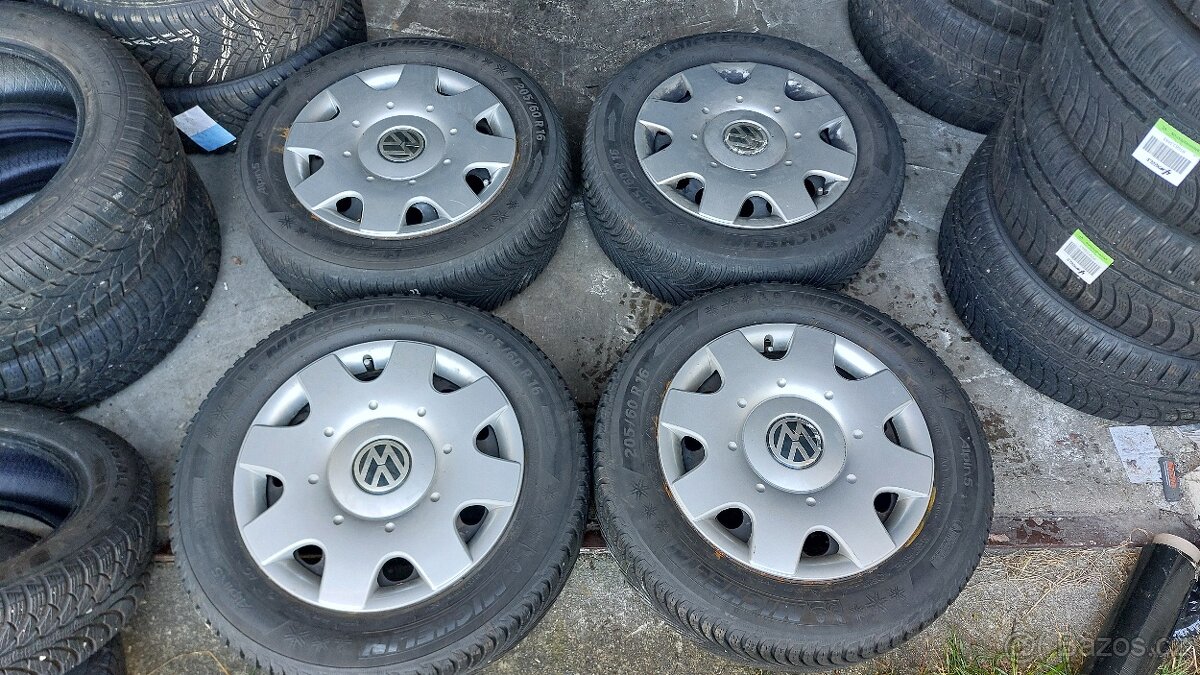 Kola zimní 16", VW, ŠKODA, SEAT, 5x112mm, pneu 205/60/16