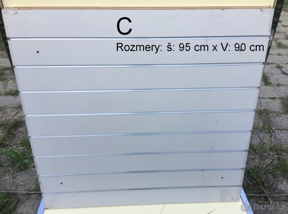 Drážkové panely 95 x 90 cm