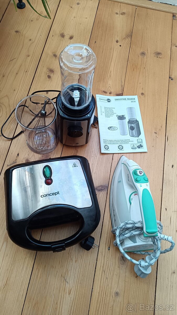 Vaflovač, žehlička, Smoothie maker
