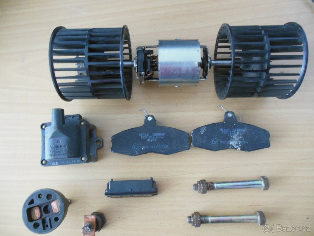 Škoda Felicie cívka destičky brzdové ventilátor čepy nápra