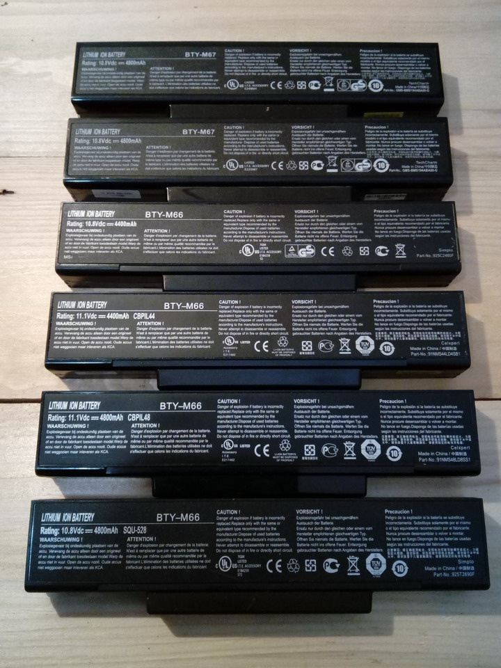 baterie BTY-M66 pro notebooky Asus,Clevo a další (2hod)