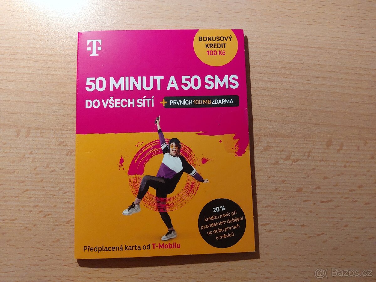 Předplacená SIM karta od T-Mobile (více čísel v inzerátu)