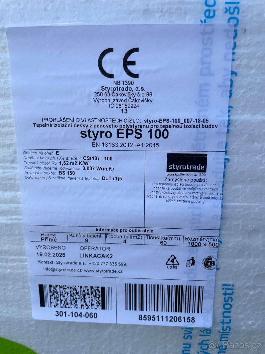 Polystyren EPS 100