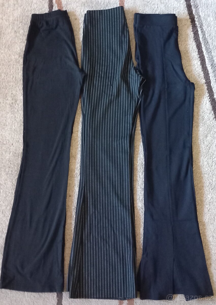 Dívčí kalhoty - široké nohavice 3x, vel. 170 - 176 cm