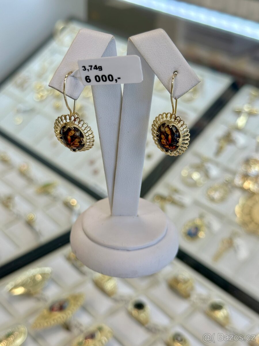 Zlaté náušnice 3,74g (1604kč/g)
