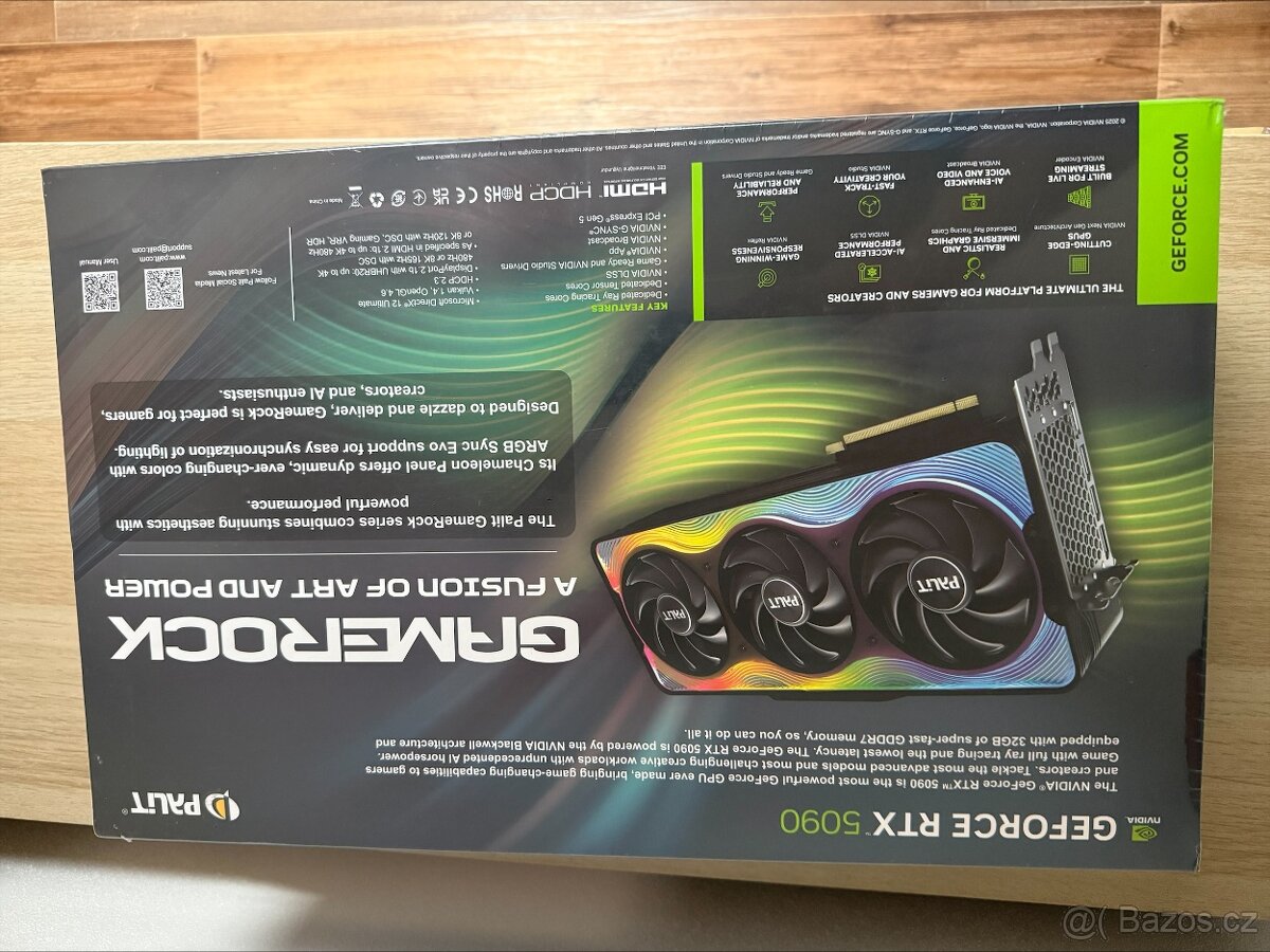 💻 PALIT GeForce RTX 5090 GameRock OC 32GB – ÚPLNĚ NOVÁ, NER