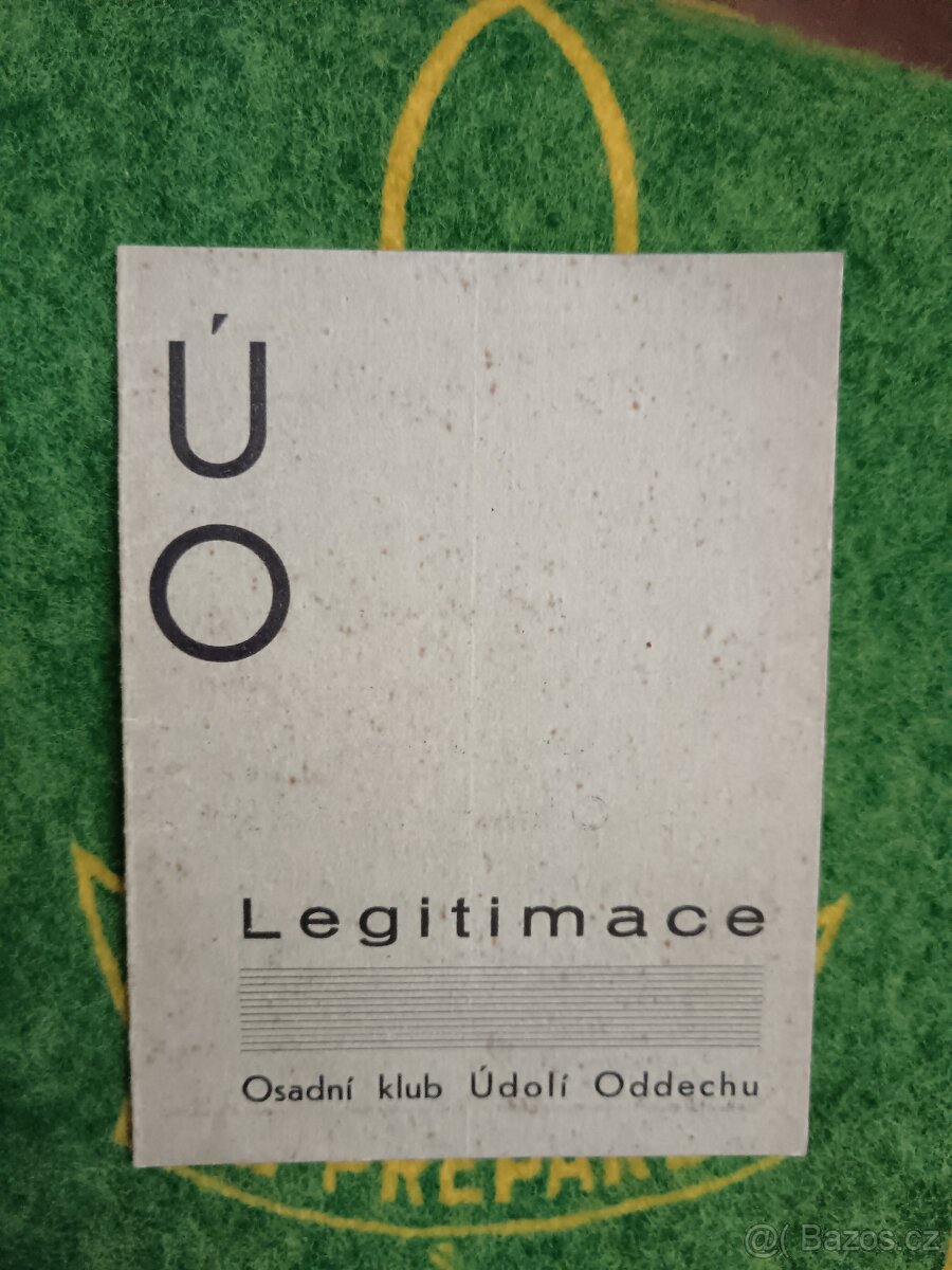 Trampská legitimace T.O. Údolí oddechu. Tramping.