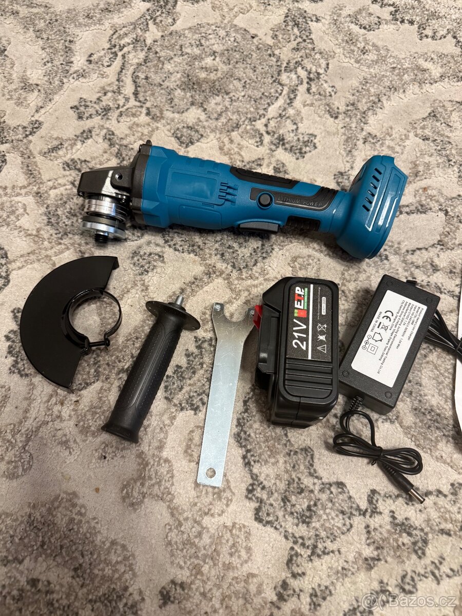 Aku flexa, uhlova bruska + baterie 21v