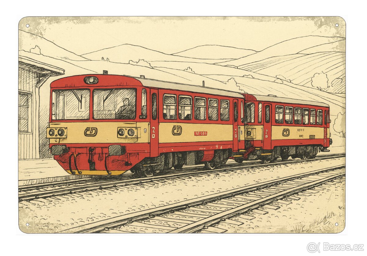 cedule plechová - Motorový vůz 810 (M 152.0)