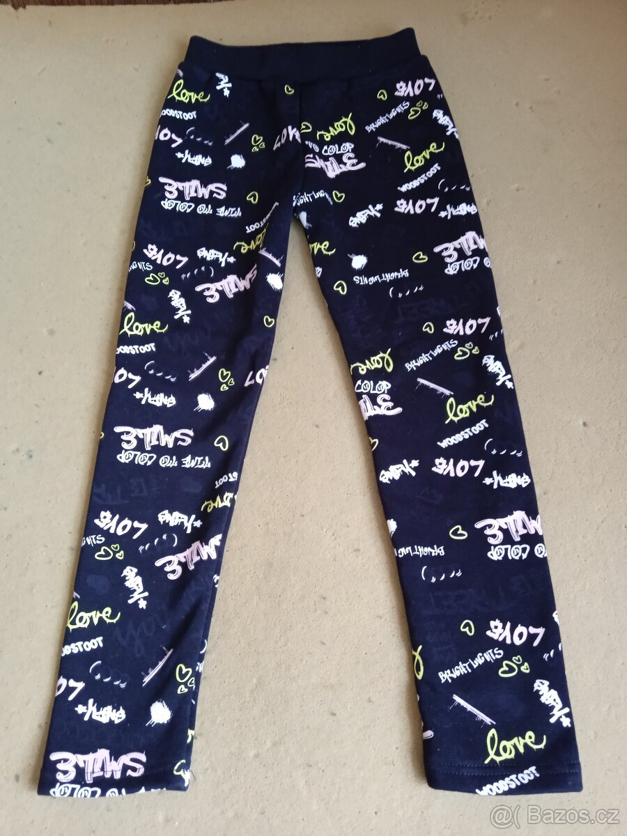 dětské zateplené legíny - velikost 140