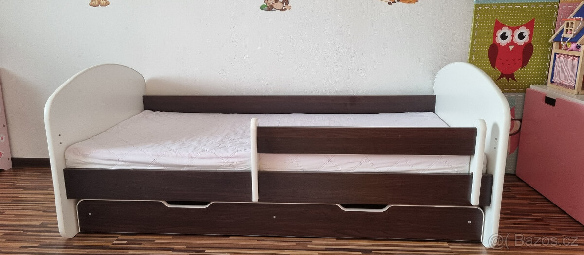 Detska postel +rost + matrace + suplik + zabrana
