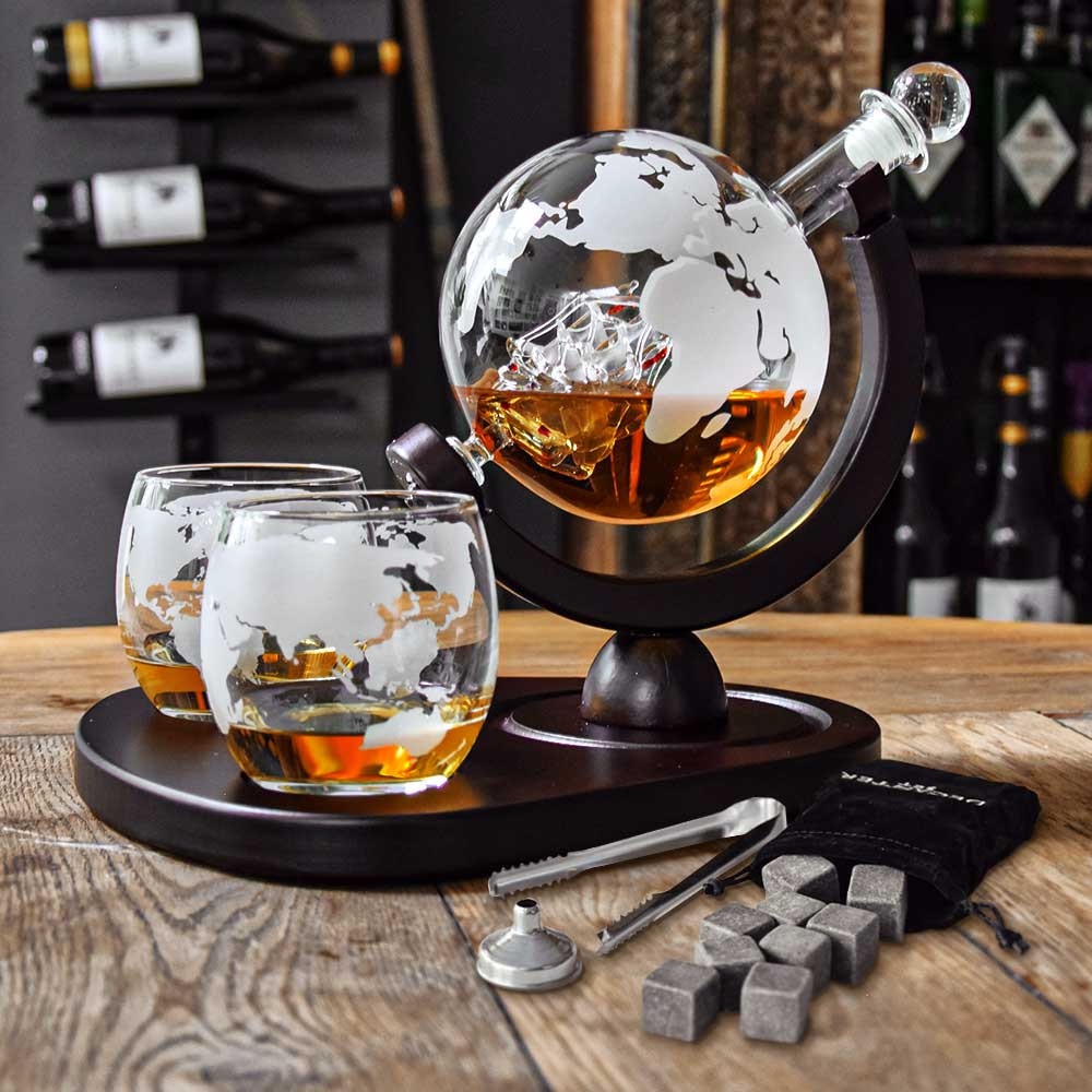 Provzdušňovací karafa na luxusní alkohol s příslušenstvím 85
