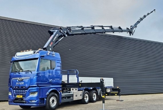 9470 MAN TGX 35.580 BL - 8x4 – Valník + HR-HIAB 54 t/m + JIB