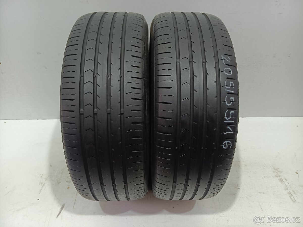2ks letní pneu 205/55/16 Continental