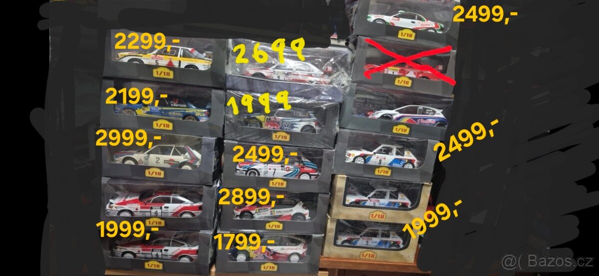 Rally modely 1:18 ,ceny foto