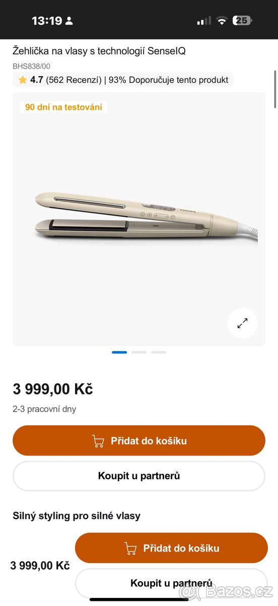 Žehlička Philips sense iq