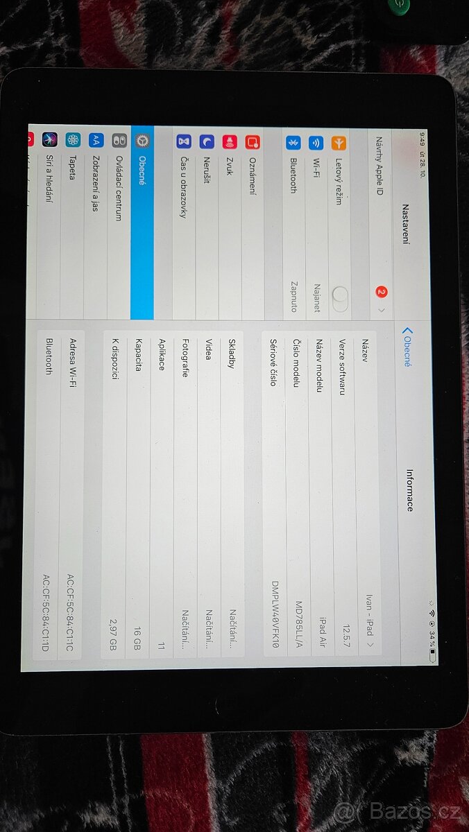 Prodám Apple iPad Air16GB