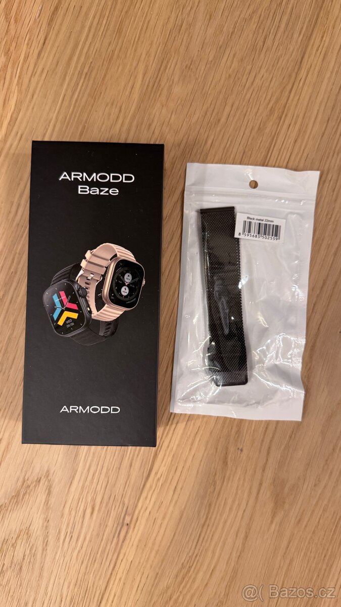 Nové chytré hodinky armodd baze + náhradní řemínek