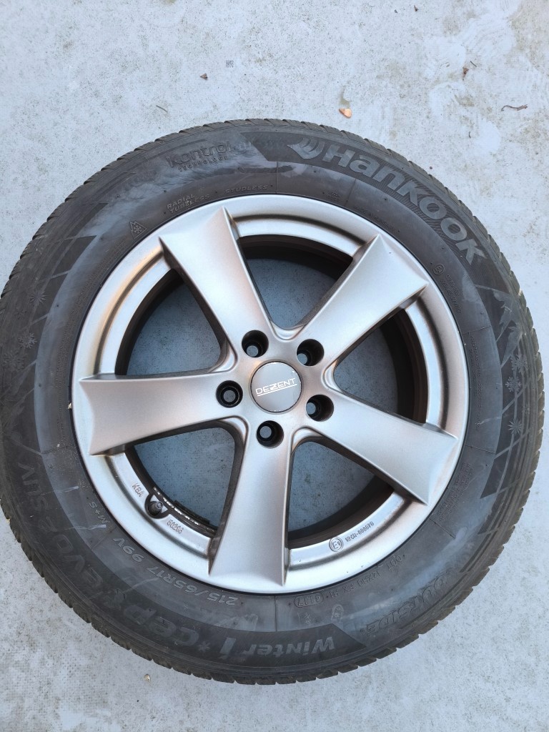 Alu kola Dezent 7J17 ET40 5x112, zimní pneu, Kodiaq, Tiguan