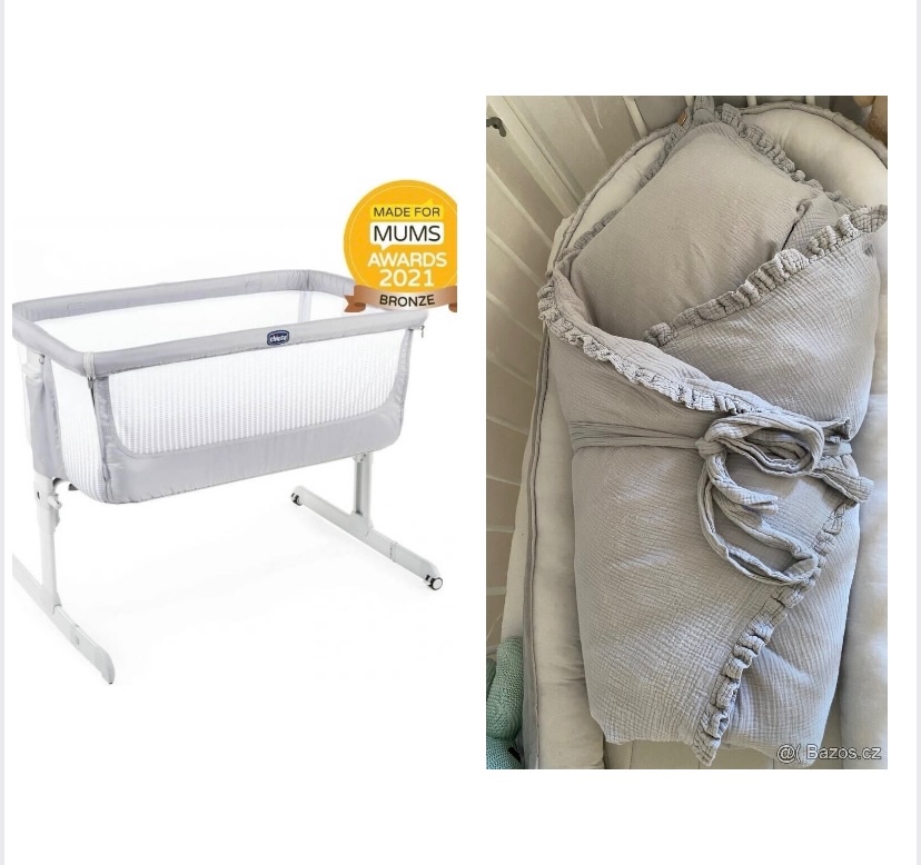 Přístavná postýlka Chicco, péřová zavinovačka, hnízdečko XL