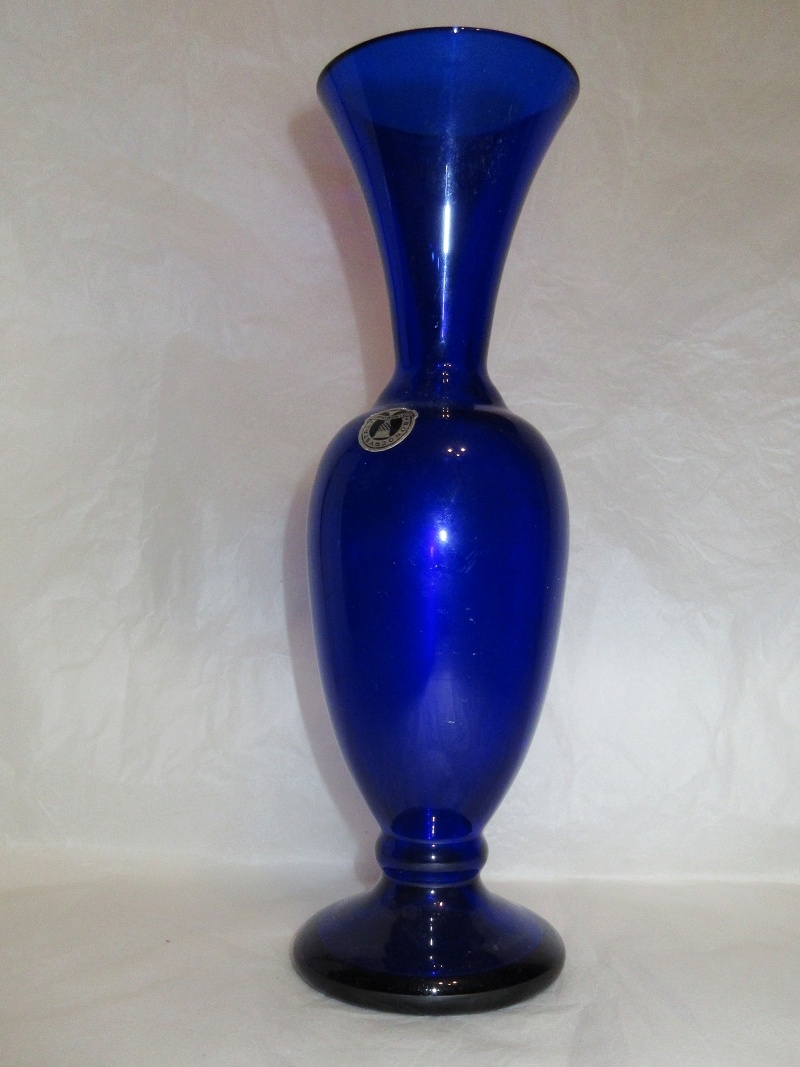 Modrá retro váza
