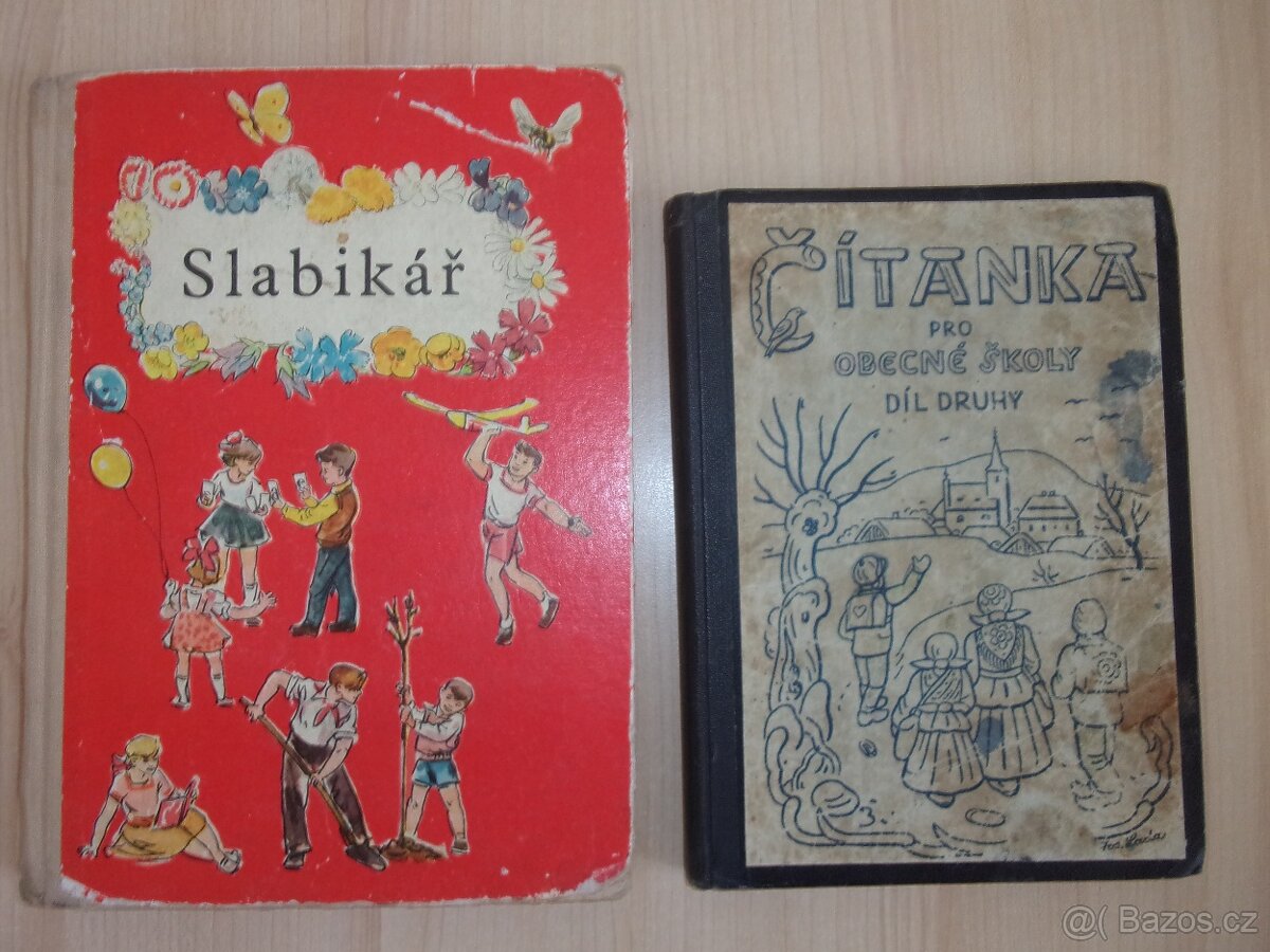 STARÝ SLABIKÁŘ r. 1966 a ČÍTANKA PRO OBECNÉ ŠKOLY r. 1948