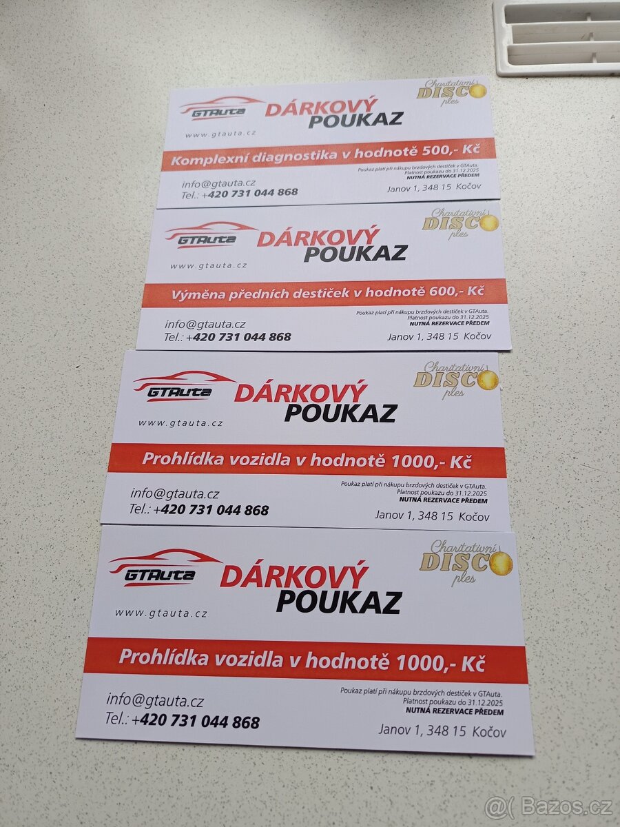 Dárkové poukazy k přípravě na STK