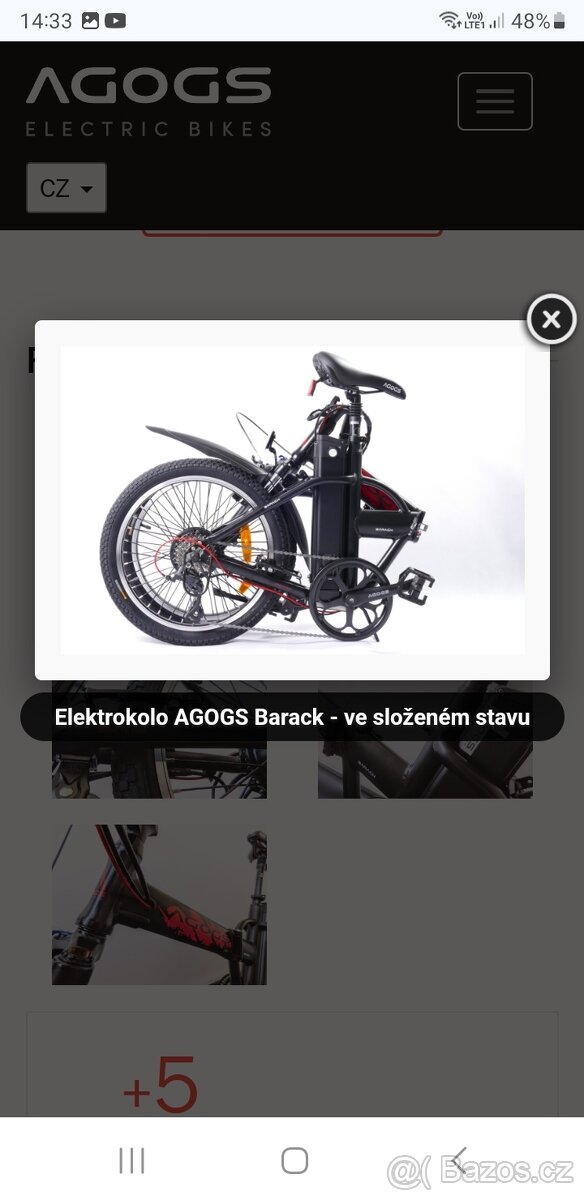 Prodám elektrokolo Agogs barack