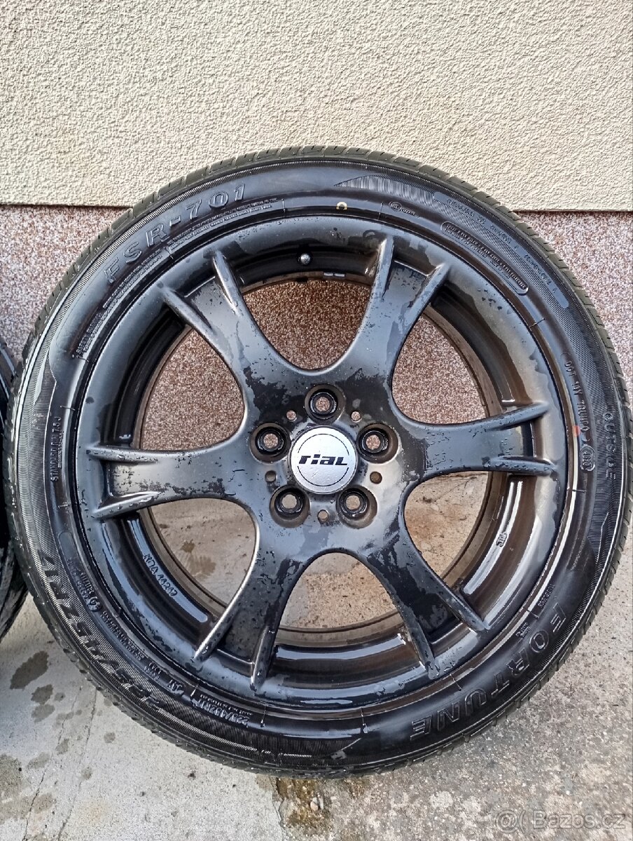 Alu kola 5x112+ letní pneu 225/45/R17,Audi,WV, Škoda,Seat
