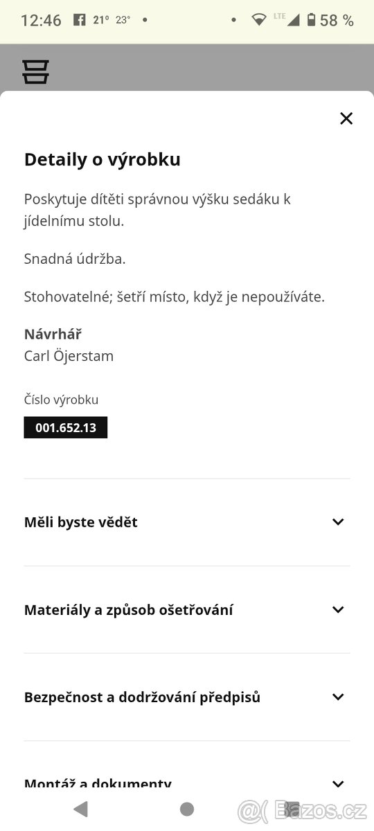 Urban dětská židle