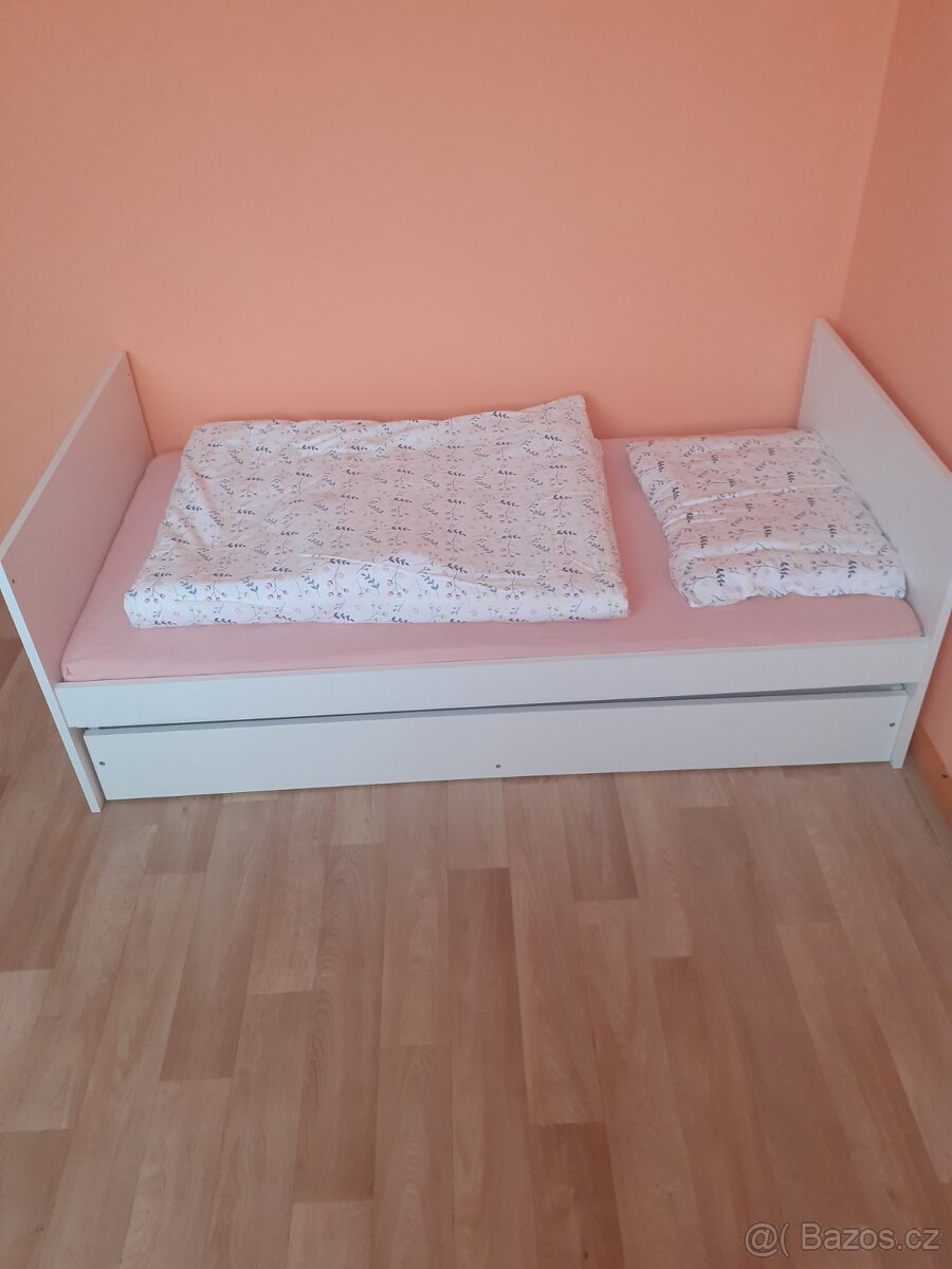 Postýlka/postel Klups multifunkční 2v1 Bartek II se šuplíkem