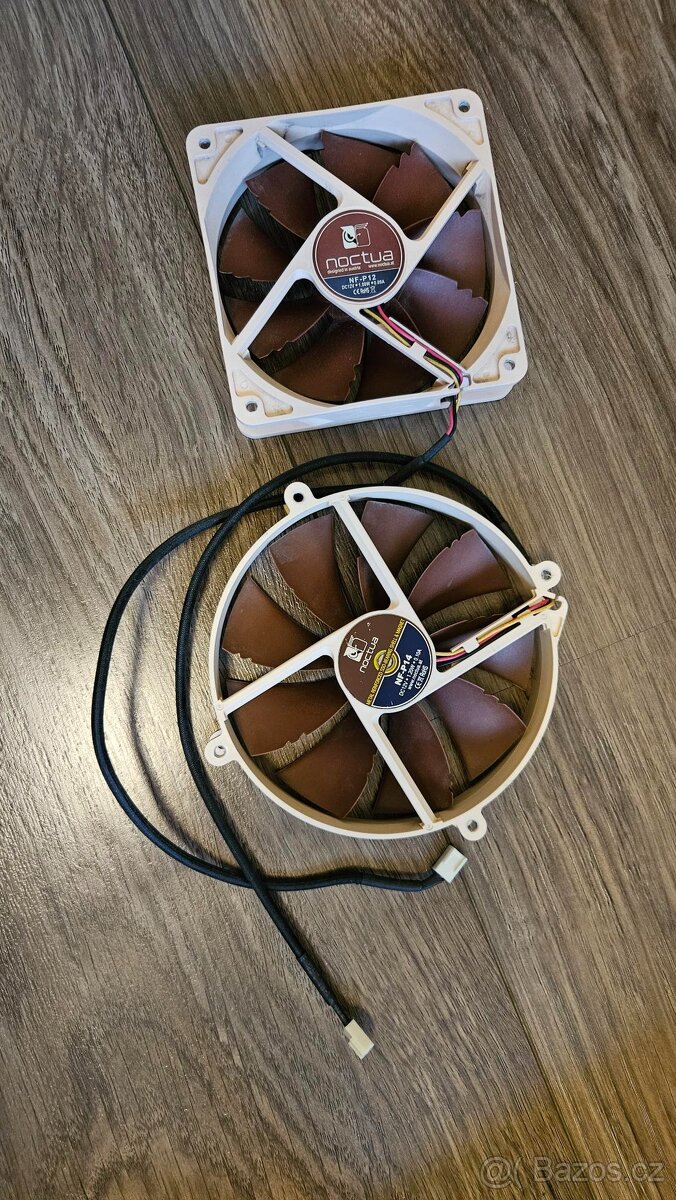 Prodám set ventilatorů 120x120 a 14x140 NOCTUA