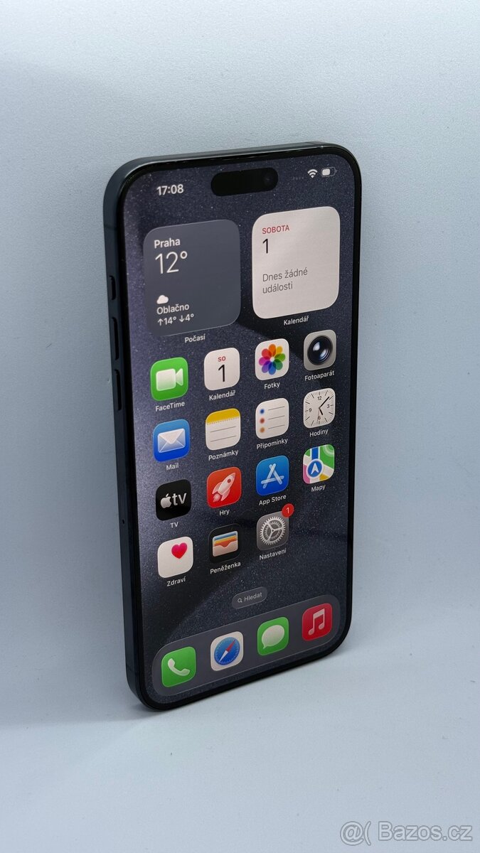 iPhone 15 Pro Max 256 GB Blue Titan - Baterie 100 %, Záruka