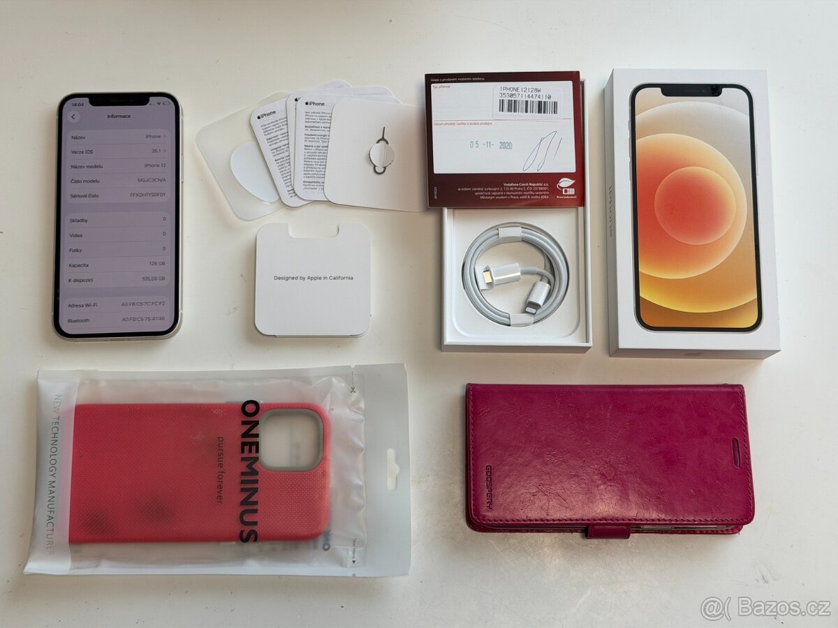 Apple iPhone 12 128 GB, White, CZ, super stav