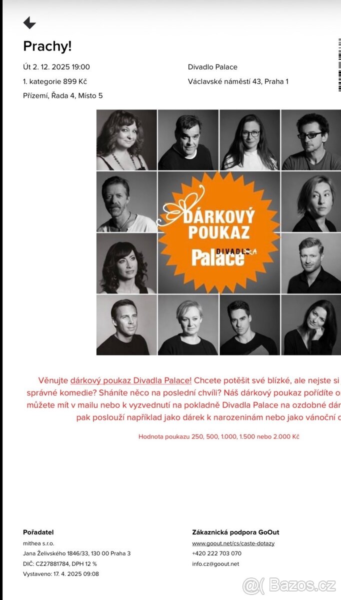 Divadlo Palace - Prachy