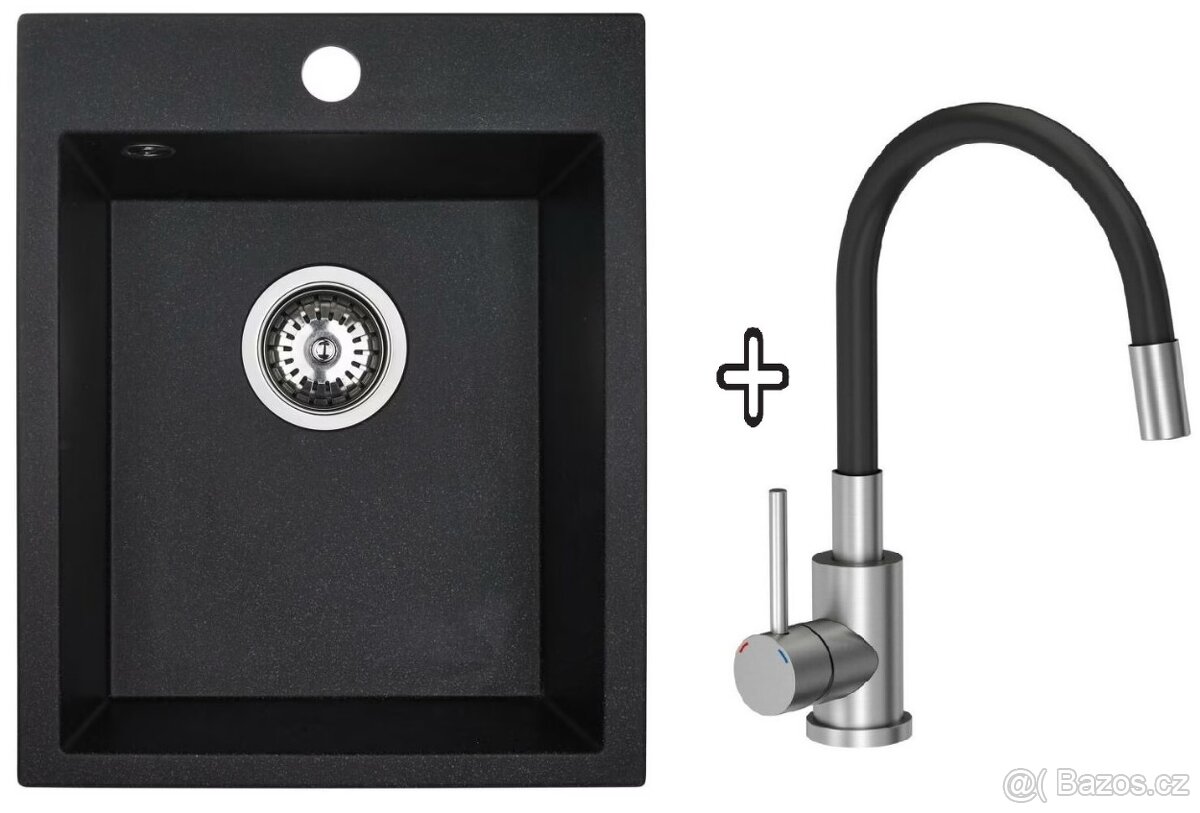 KUCHYŇSKÝ GRANITOVÝ DŘEZ LAVEO LH10 + FLEXI BATERIE