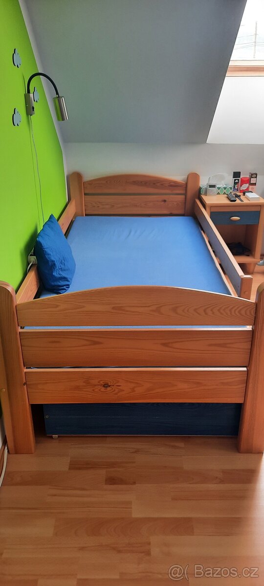 Kvalitní dřevěná postel 90x200 - masiv, žádná náhražka