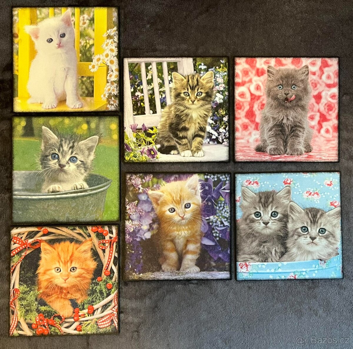 Obrázky s koťátky - 7 kusů