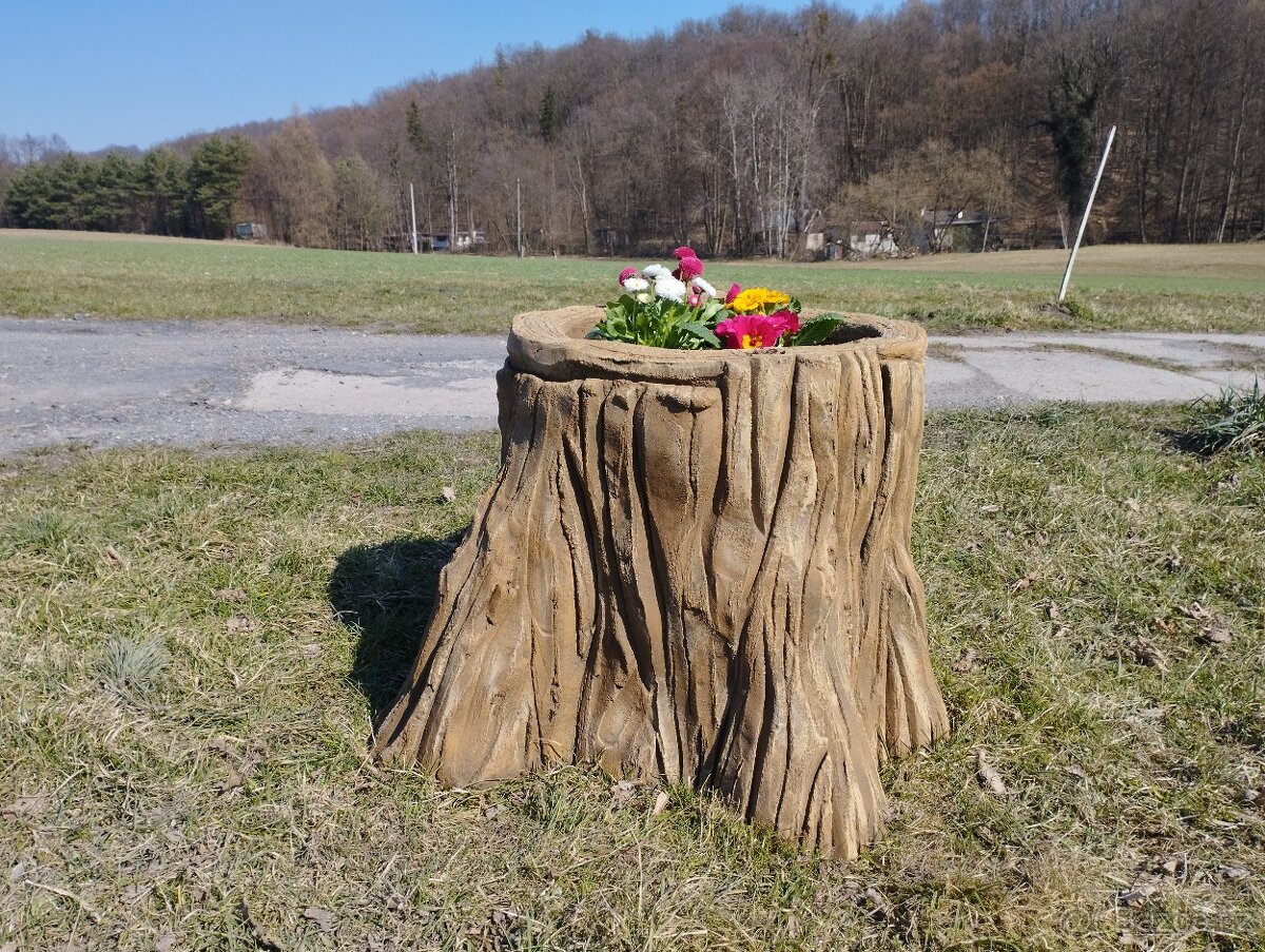 Pařez-květináč