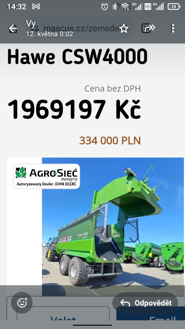 Hawe návěs vlek tandem