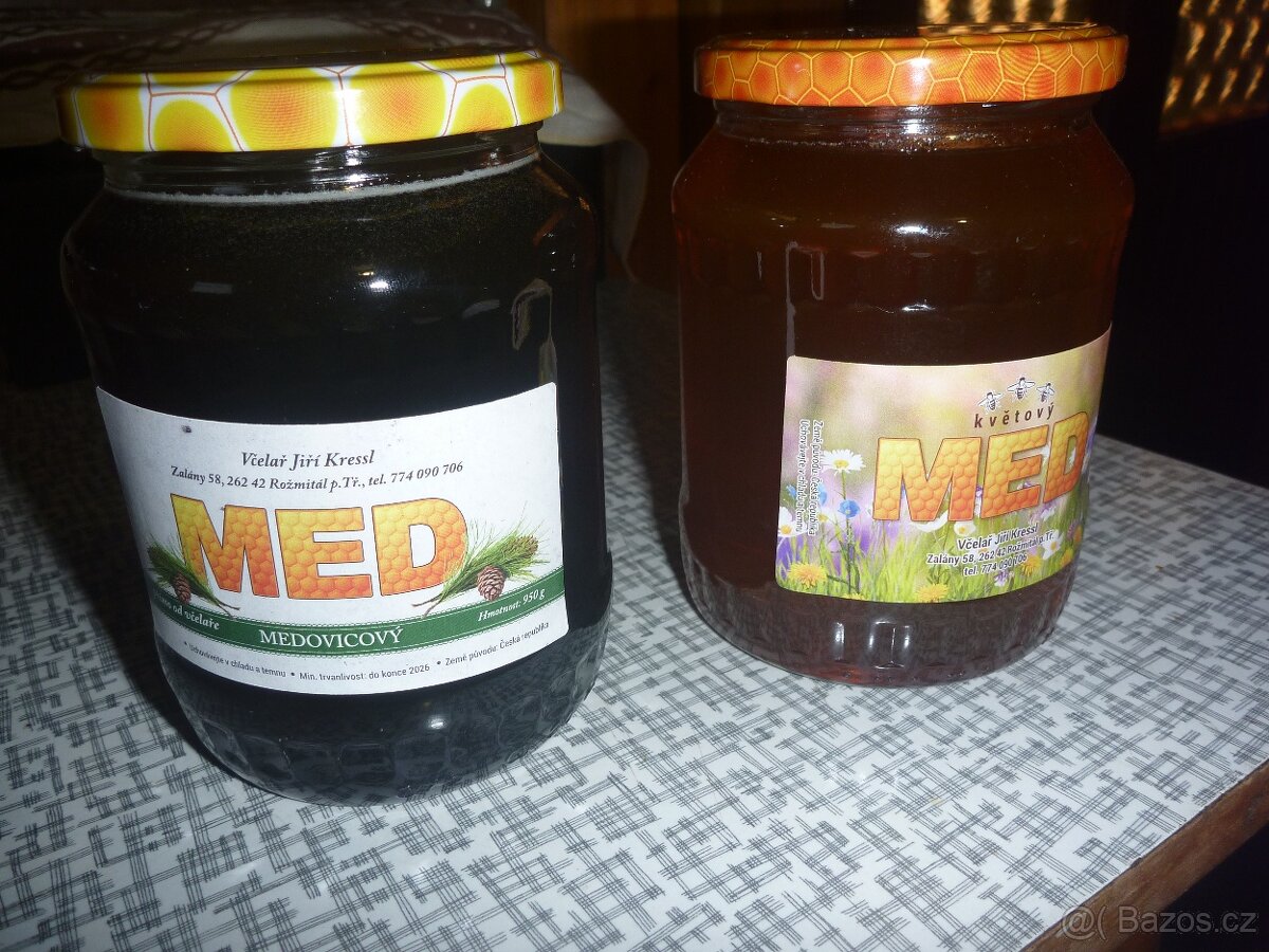 včelí med květový a lesní