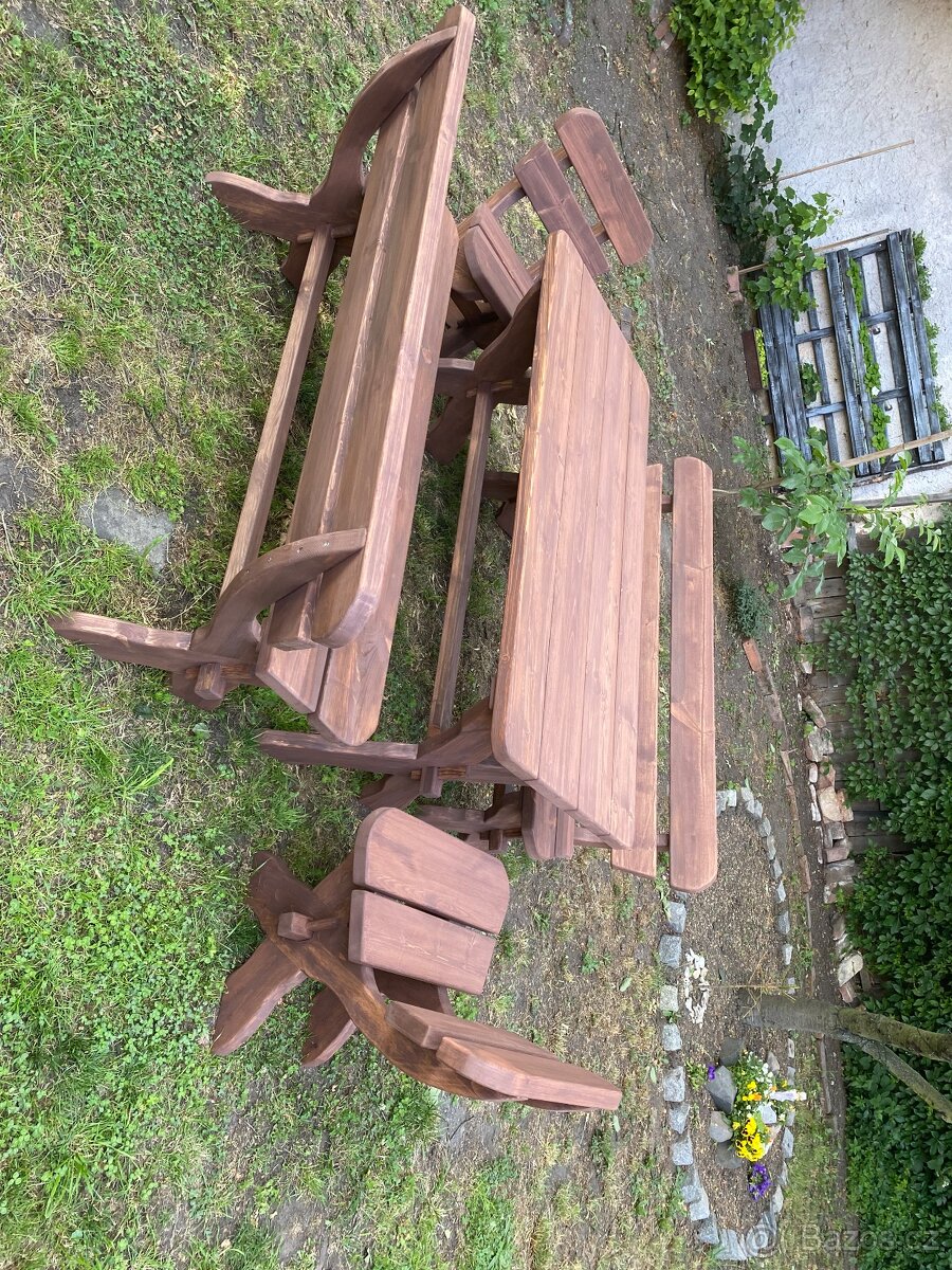 Zahradní sezení dřevěné nove