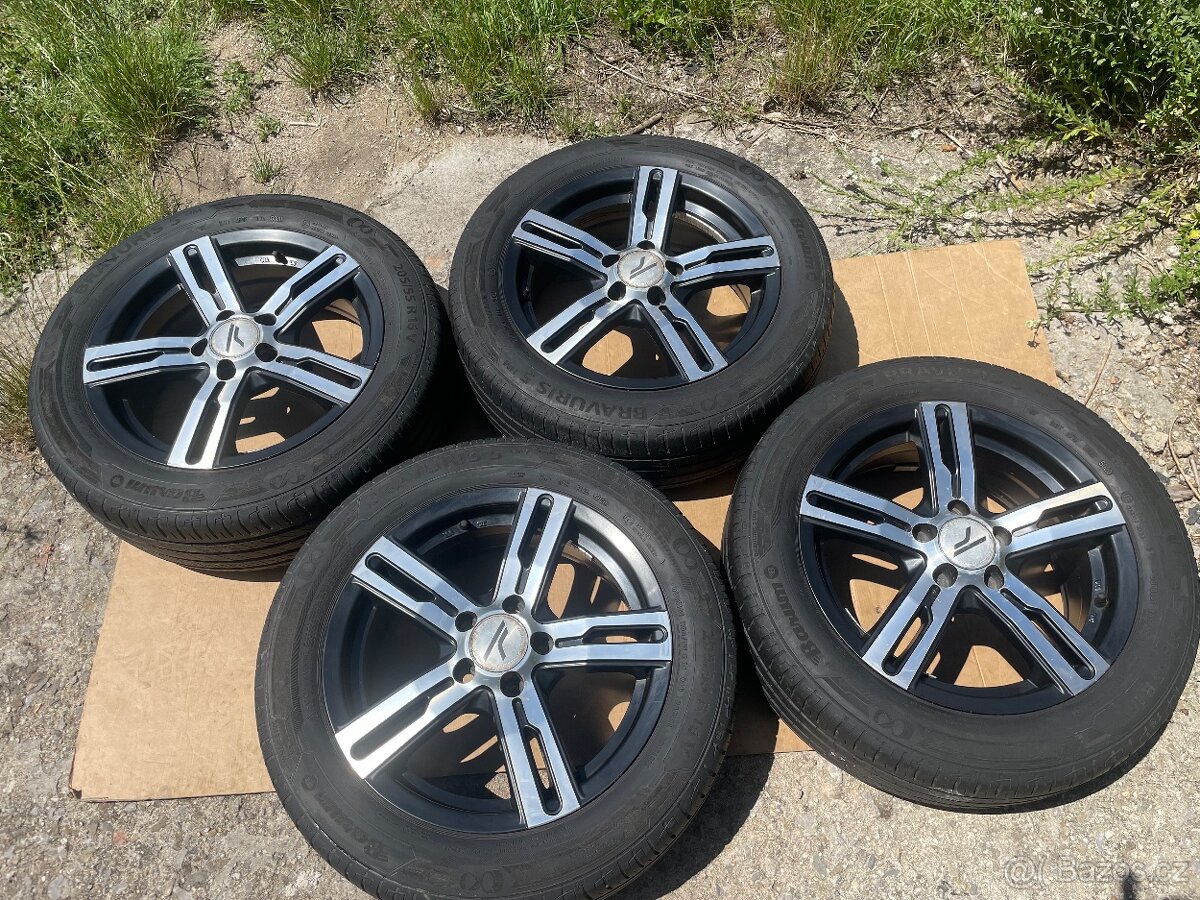 Alu kola 5x108.r16.Letni pneu205/55/16.Ford,Peugeot,Renault.