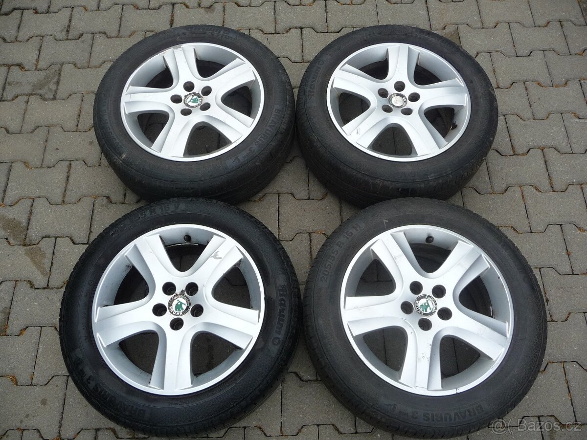 ALU KOLA 16 5x100 ŠKODA KNIFE 205/55R16 OCTÁVIA 1,GOLF4,BORA
