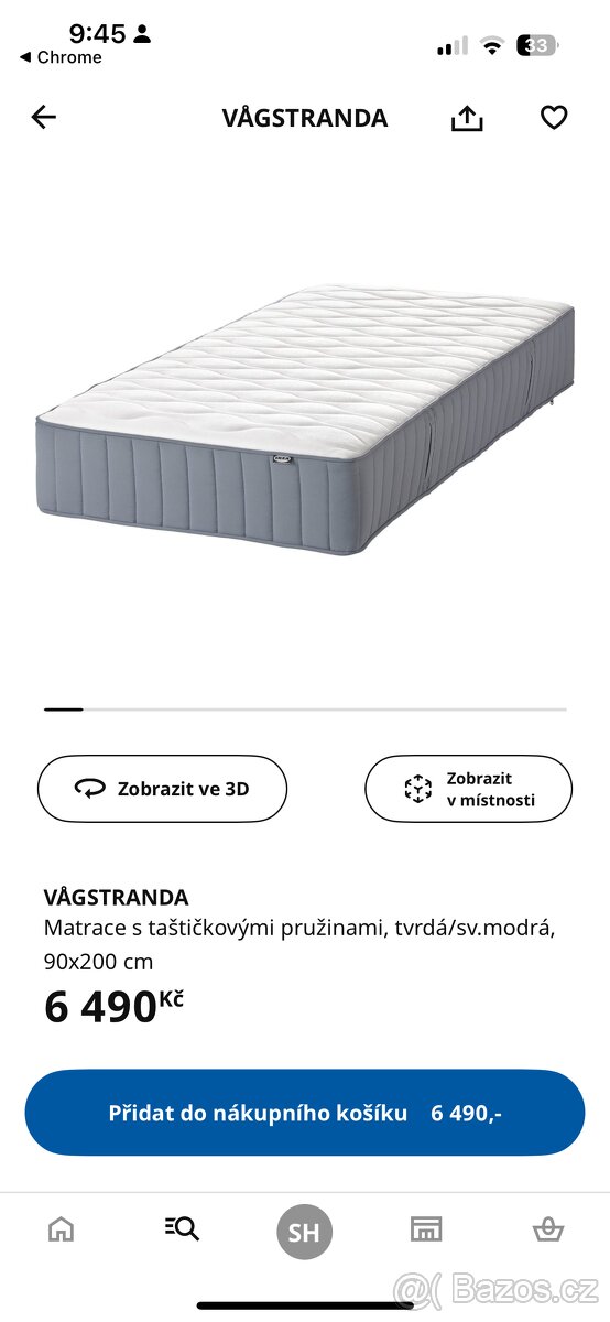 Matrace IKEA, viz.foto