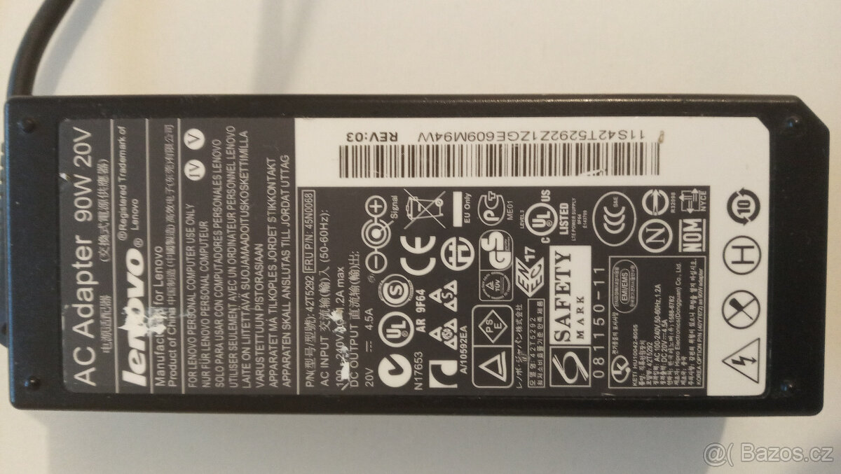 Prodám zdroj pro NB Lenovo ThinkPad