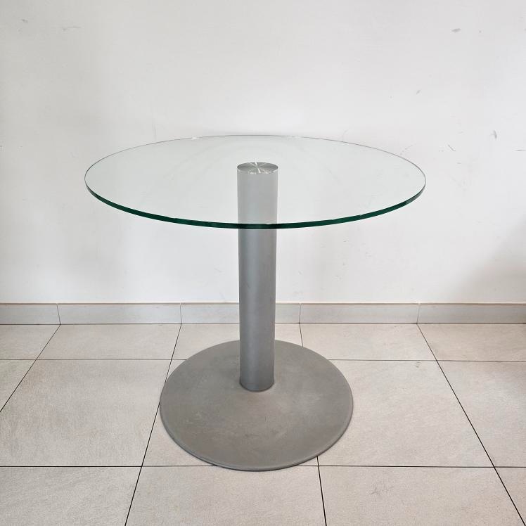 Skleněný kulatý stolek průměr 80cm