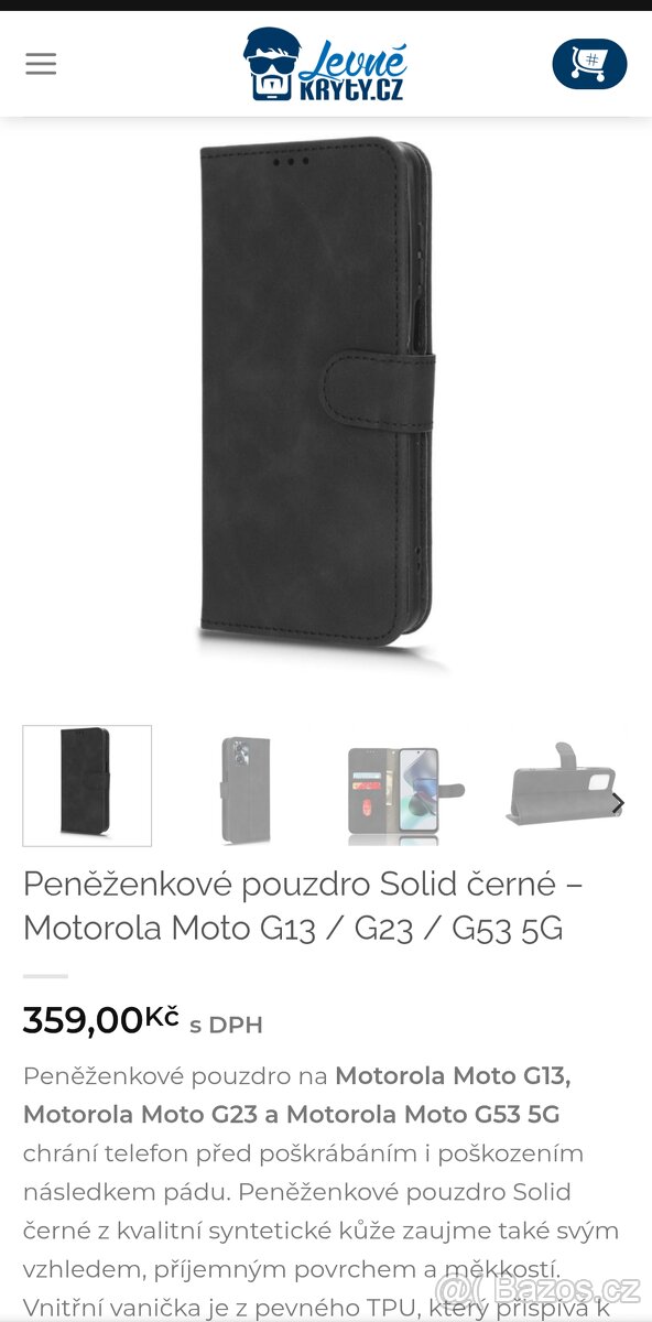 Kryt peněženkové pouzdro Motorola g13 g53 g23