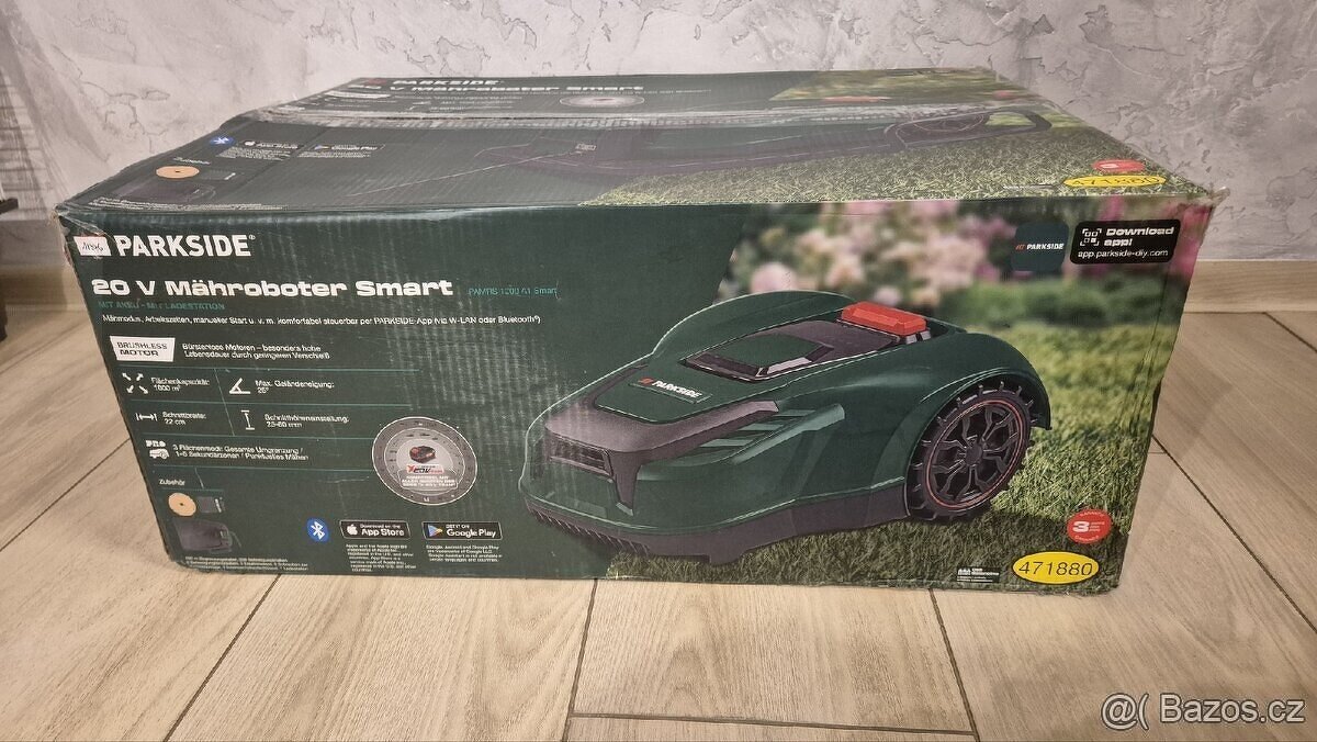 Nová robotická sekačka Parkside až pro 1000m²